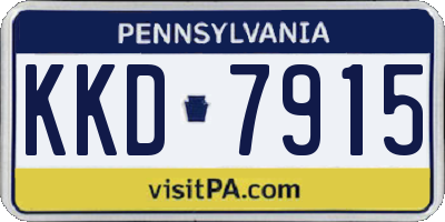 PA license plate KKD7915