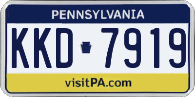 PA license plate KKD7919