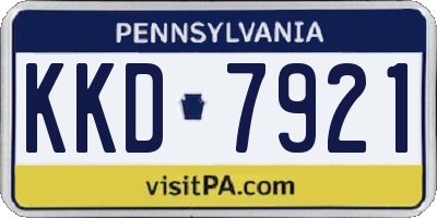 PA license plate KKD7921