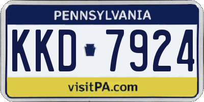 PA license plate KKD7924