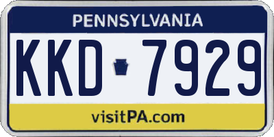 PA license plate KKD7929