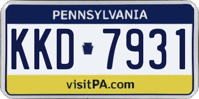 PA license plate KKD7931
