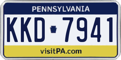 PA license plate KKD7941