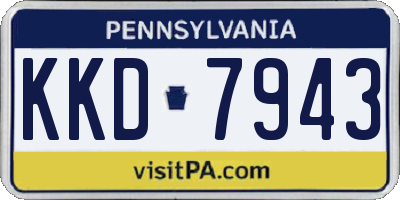 PA license plate KKD7943