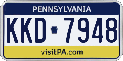 PA license plate KKD7948