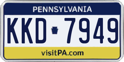 PA license plate KKD7949