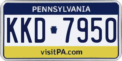 PA license plate KKD7950