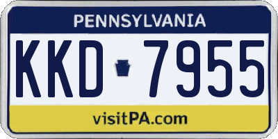 PA license plate KKD7955