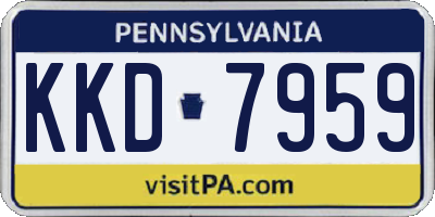 PA license plate KKD7959