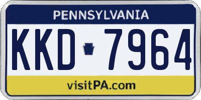 PA license plate KKD7964
