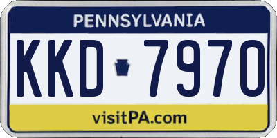 PA license plate KKD7970