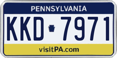 PA license plate KKD7971