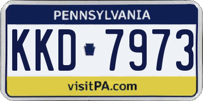 PA license plate KKD7973
