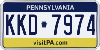 PA license plate KKD7974