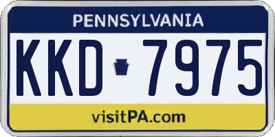 PA license plate KKD7975