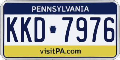 PA license plate KKD7976