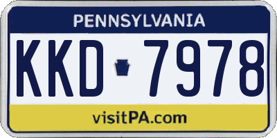 PA license plate KKD7978