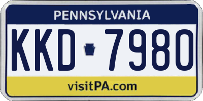 PA license plate KKD7980