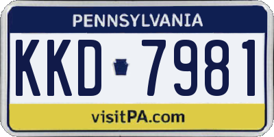 PA license plate KKD7981