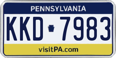 PA license plate KKD7983