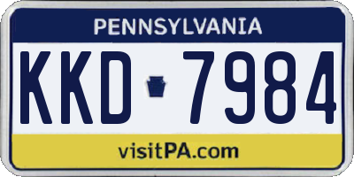 PA license plate KKD7984