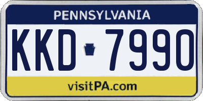 PA license plate KKD7990