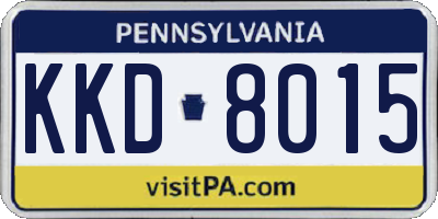 PA license plate KKD8015