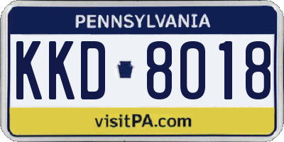 PA license plate KKD8018