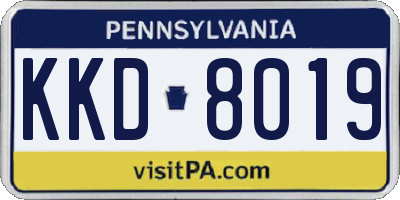 PA license plate KKD8019