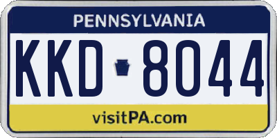PA license plate KKD8044