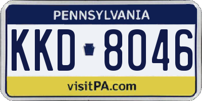 PA license plate KKD8046