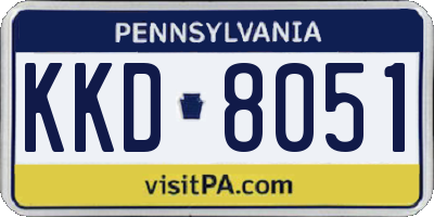 PA license plate KKD8051