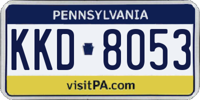 PA license plate KKD8053