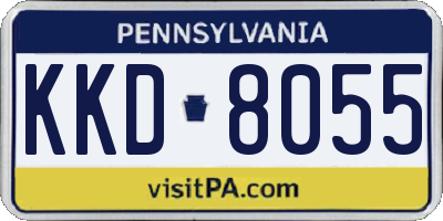 PA license plate KKD8055