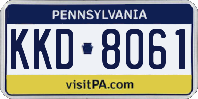 PA license plate KKD8061