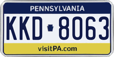 PA license plate KKD8063
