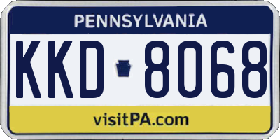 PA license plate KKD8068