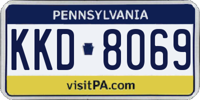 PA license plate KKD8069