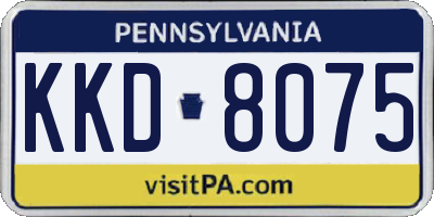 PA license plate KKD8075