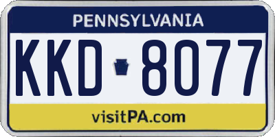 PA license plate KKD8077
