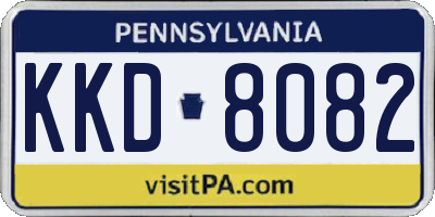PA license plate KKD8082