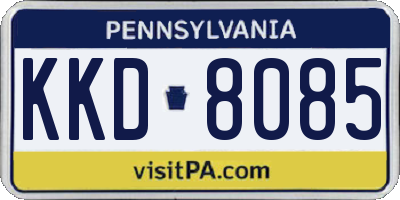 PA license plate KKD8085