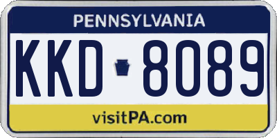 PA license plate KKD8089