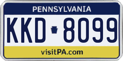 PA license plate KKD8099