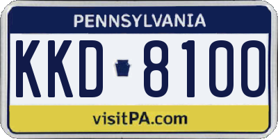 PA license plate KKD8100