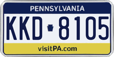 PA license plate KKD8105