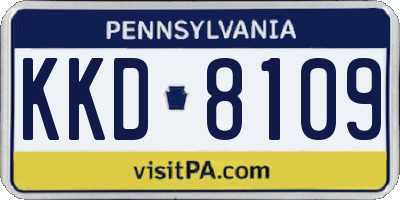 PA license plate KKD8109
