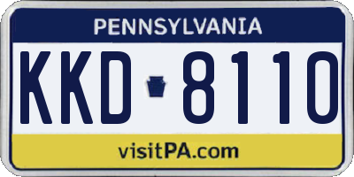 PA license plate KKD8110
