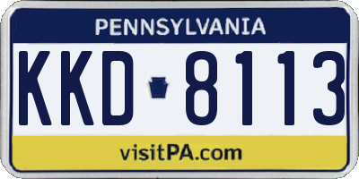 PA license plate KKD8113