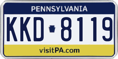 PA license plate KKD8119